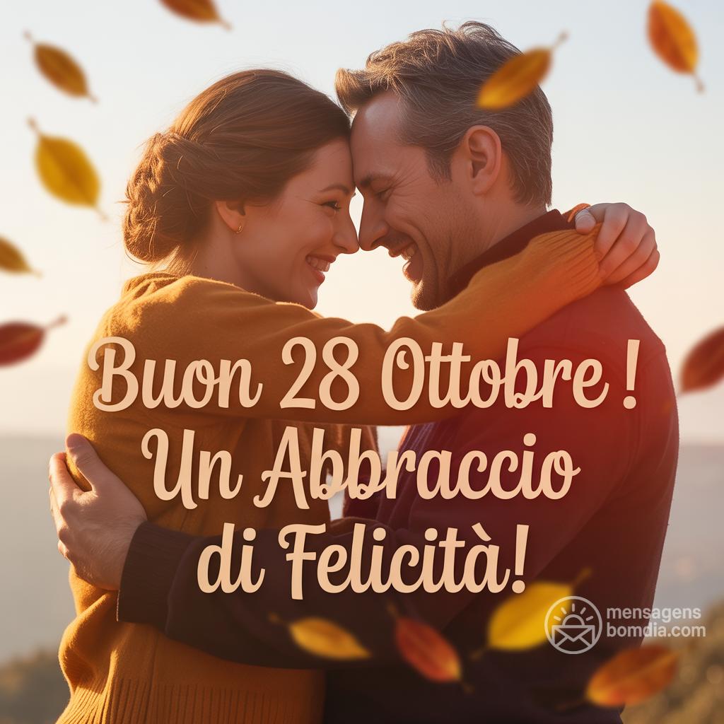 Buon  28 ottobre ! Un abbraccio di felicità!