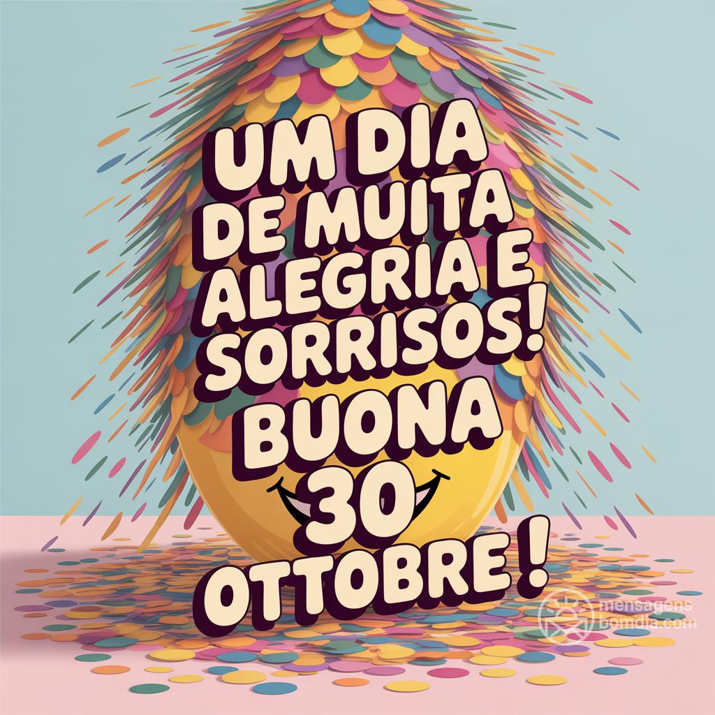 Um dia de muita alegria e sorrisos! Buona  30 Ottobre !