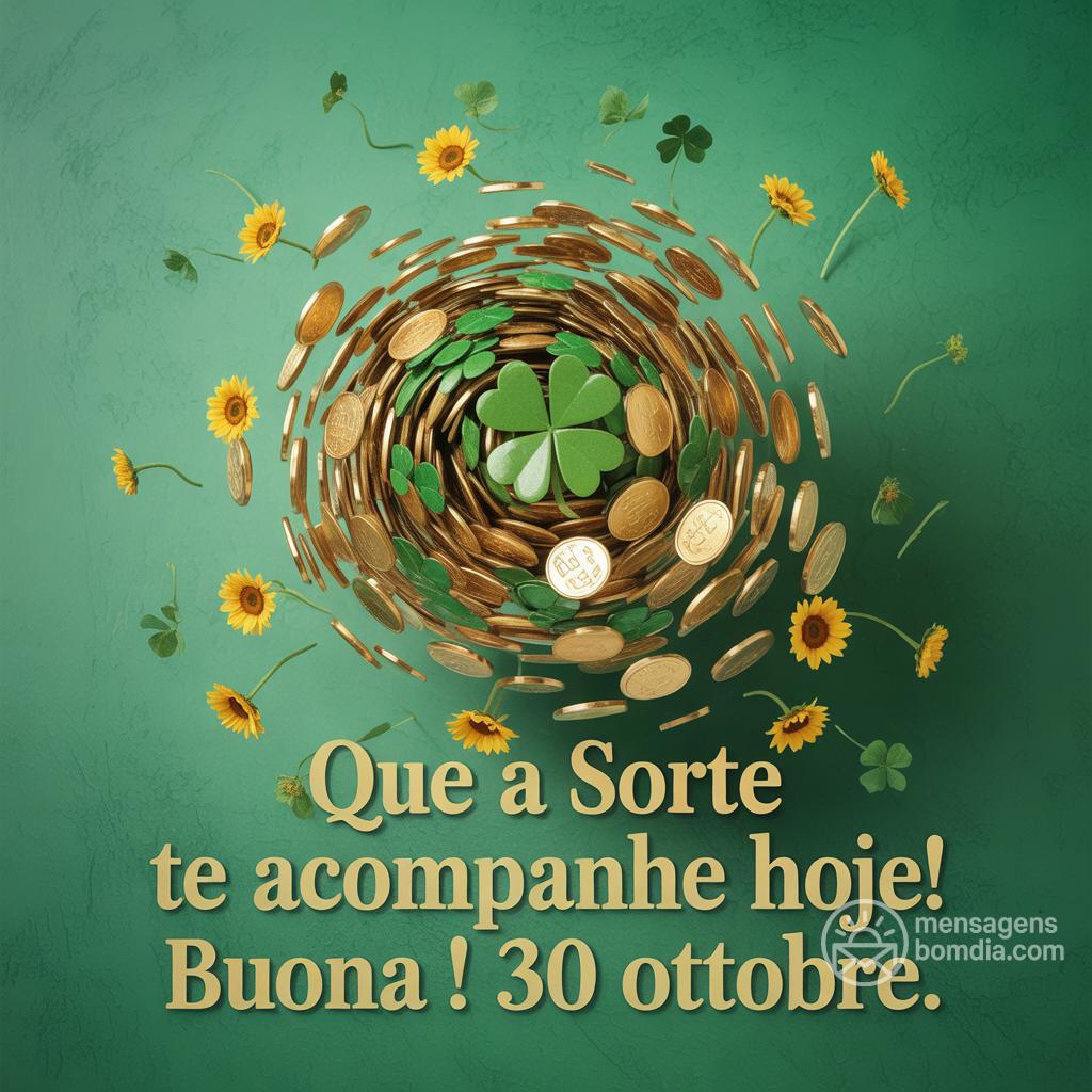 Que a sorte te acompanhe hoje! Buona ! 30 Ottobre.