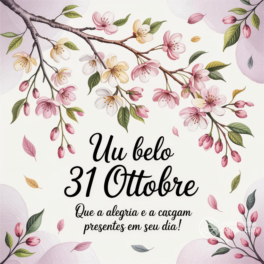 Um belo  31 ottobre ! Que a alegria e a paz estejam presentes em seu dia!