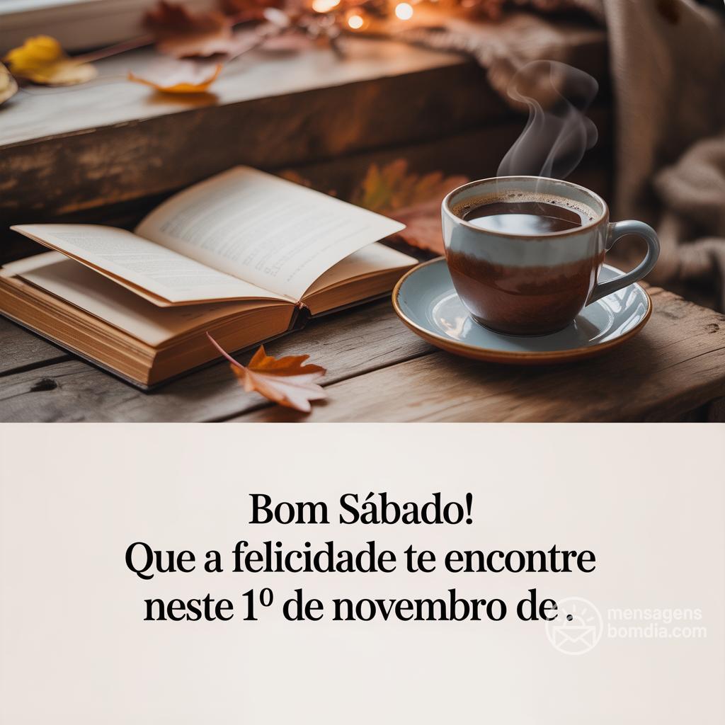 Bom sábado! Que a felicidade te encontre neste 1º de novembro de .