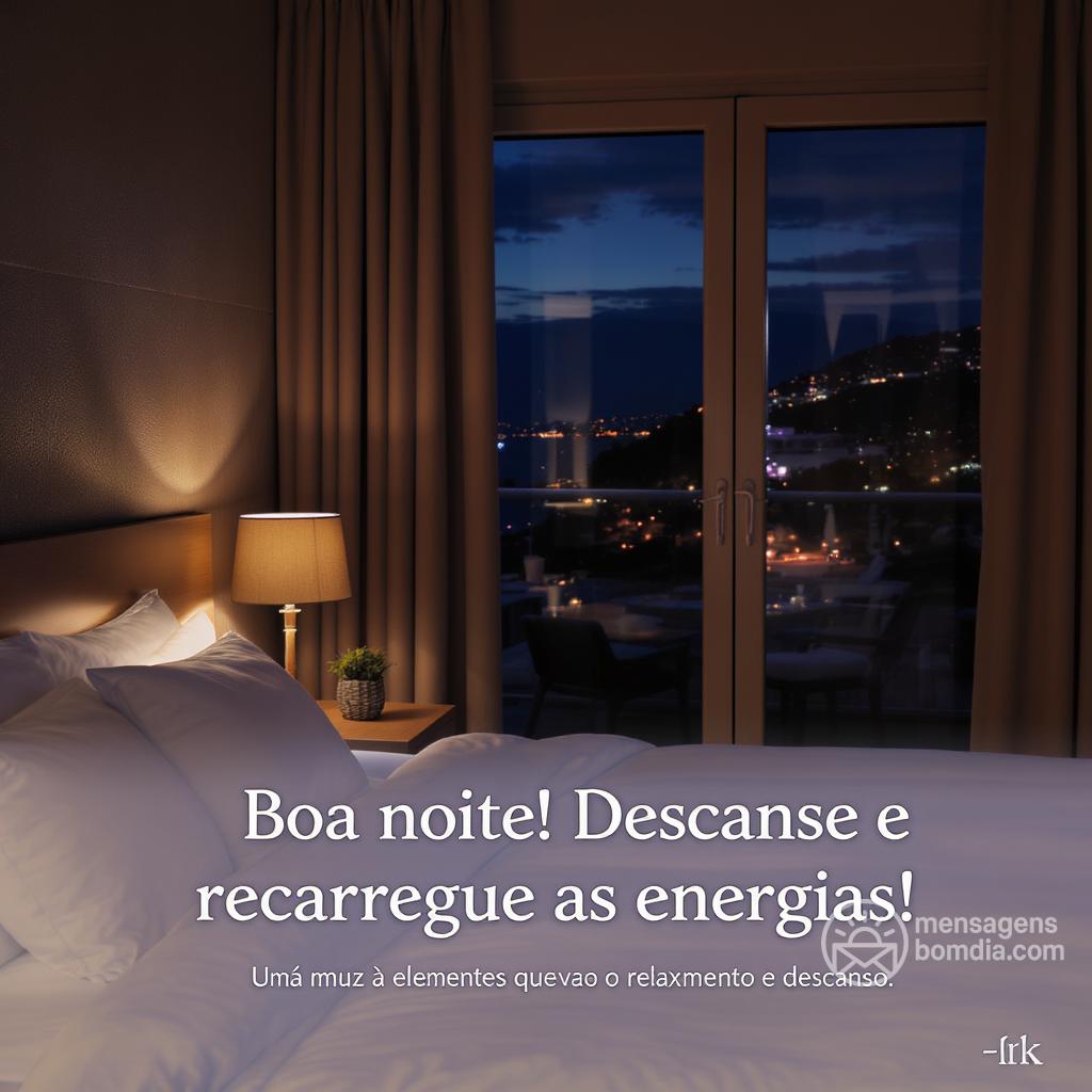 Boa noite! Descanse e recarregue as energias!