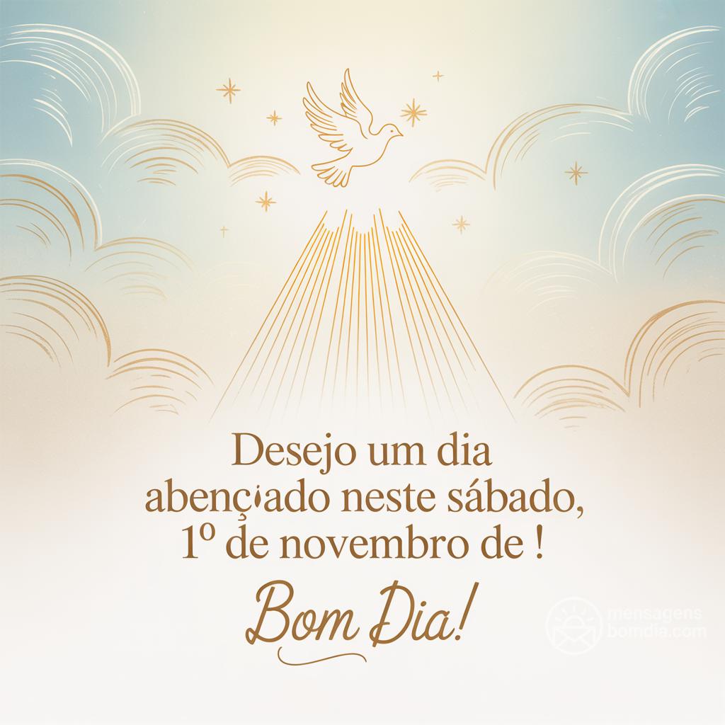 Desejo um dia abençoado neste sábado, 1º de novembro de ! Bom dia!