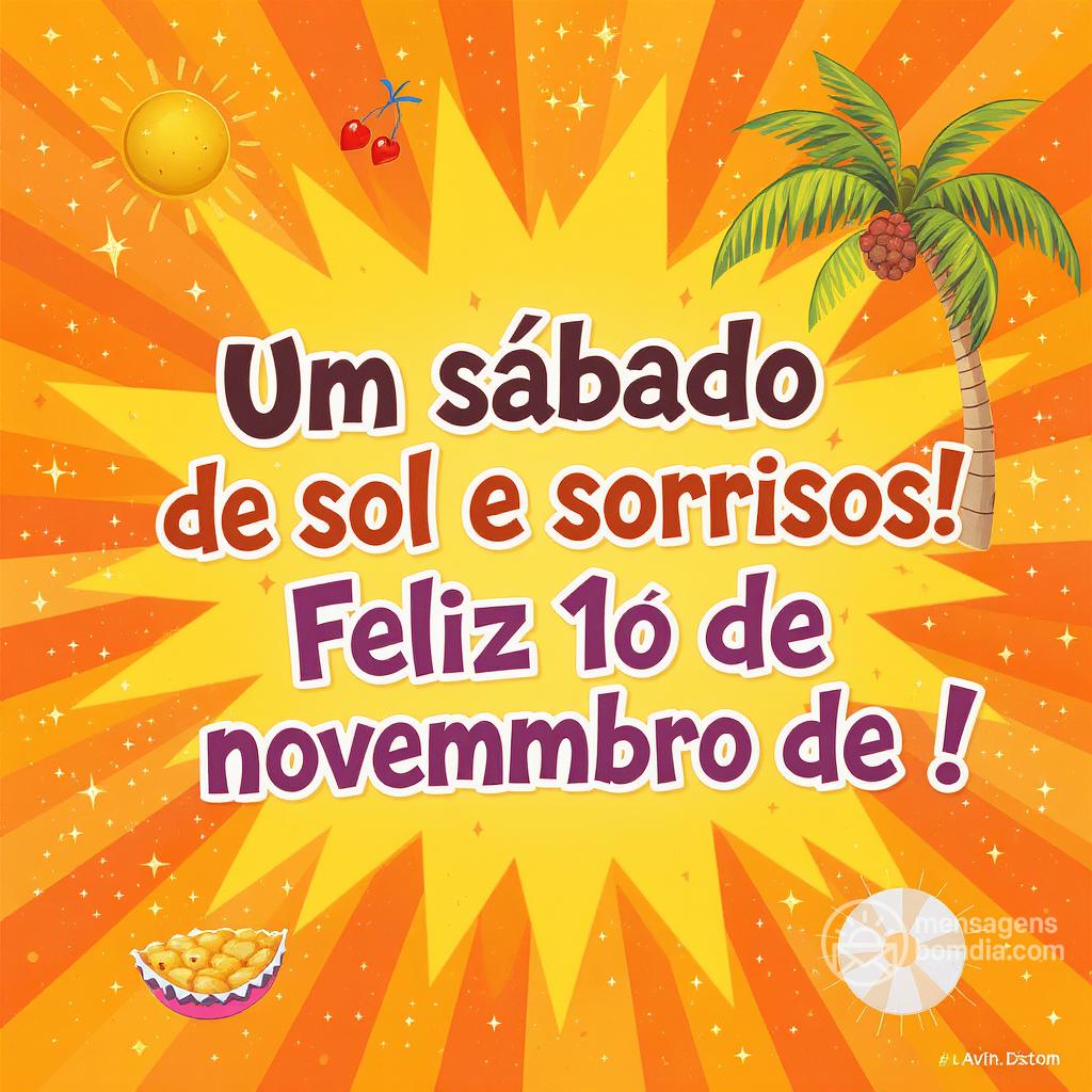 Um sábado de sol e sorrisos! Feliz 1º de novembro de !