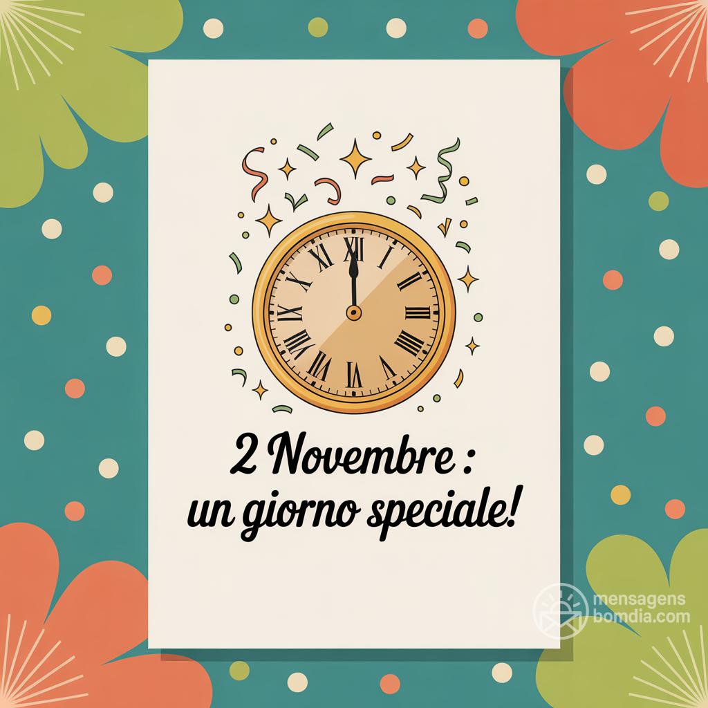 2 Novembre : un giorno speciale!