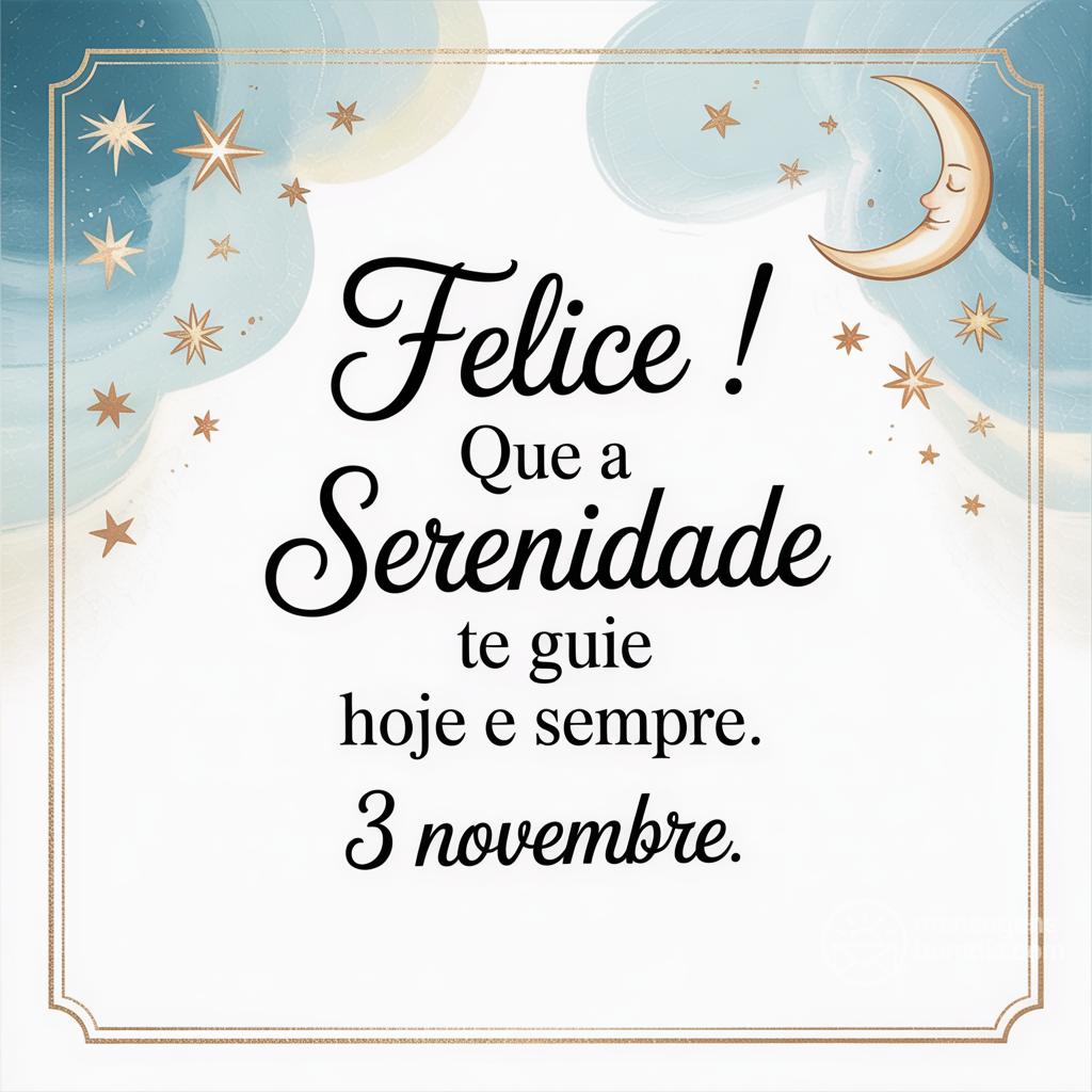 Felice ! Que a serenidade te guie hoje e sempre. 3 novembre .