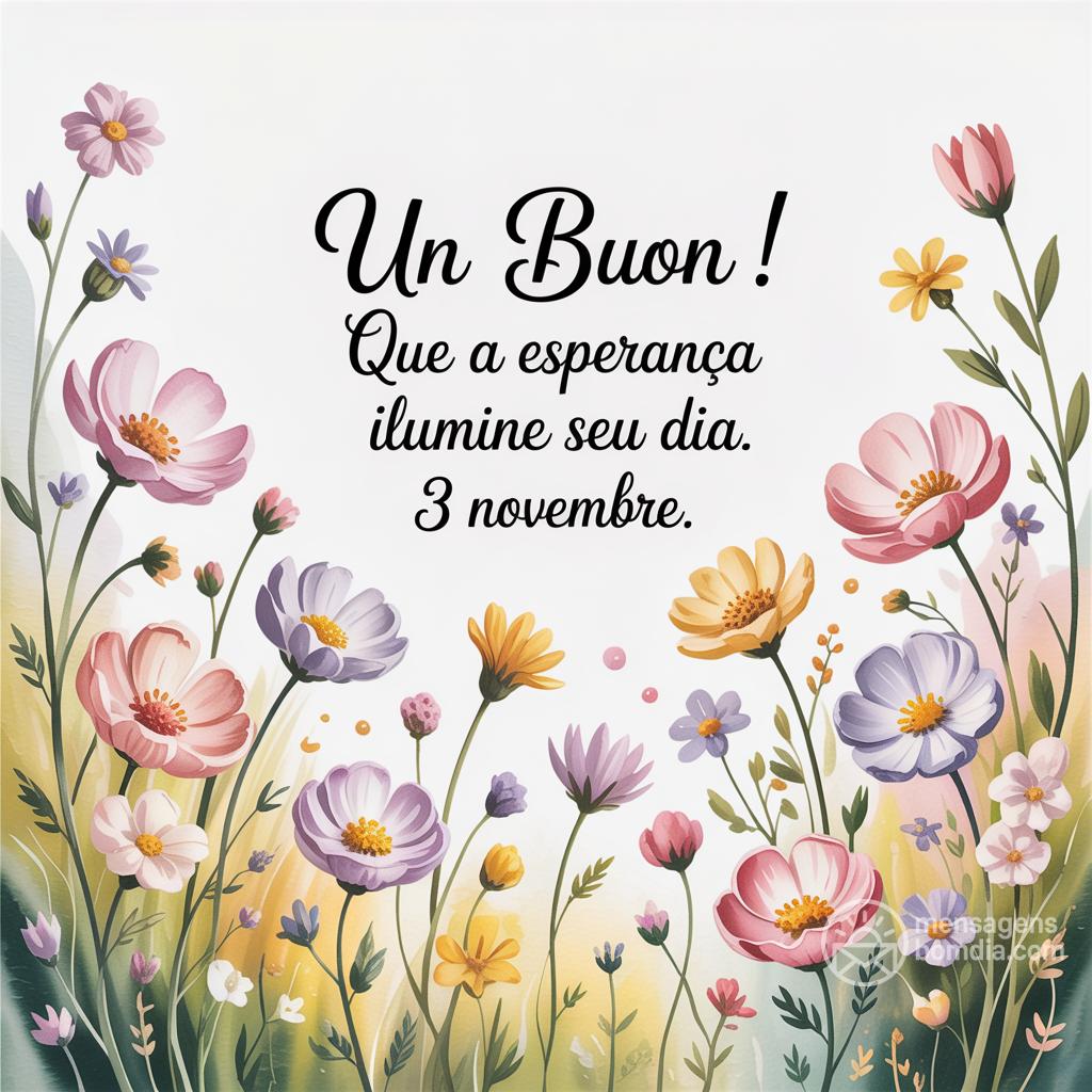 Un buon ! Que a esperança ilumine seu dia. 3 novembre .