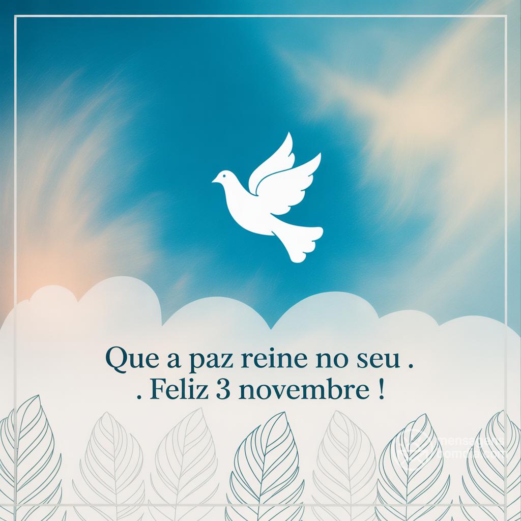 Que a paz reine no seu . Feliz 3 novembre !