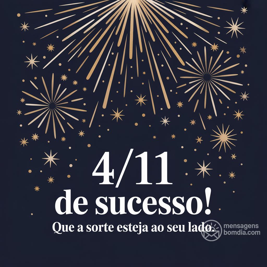 4/11/ de sucesso! Que a sorte esteja ao seu lado.
