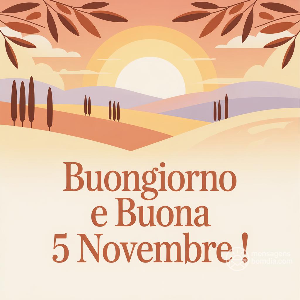 Buongiorno e buona  5 novembre !