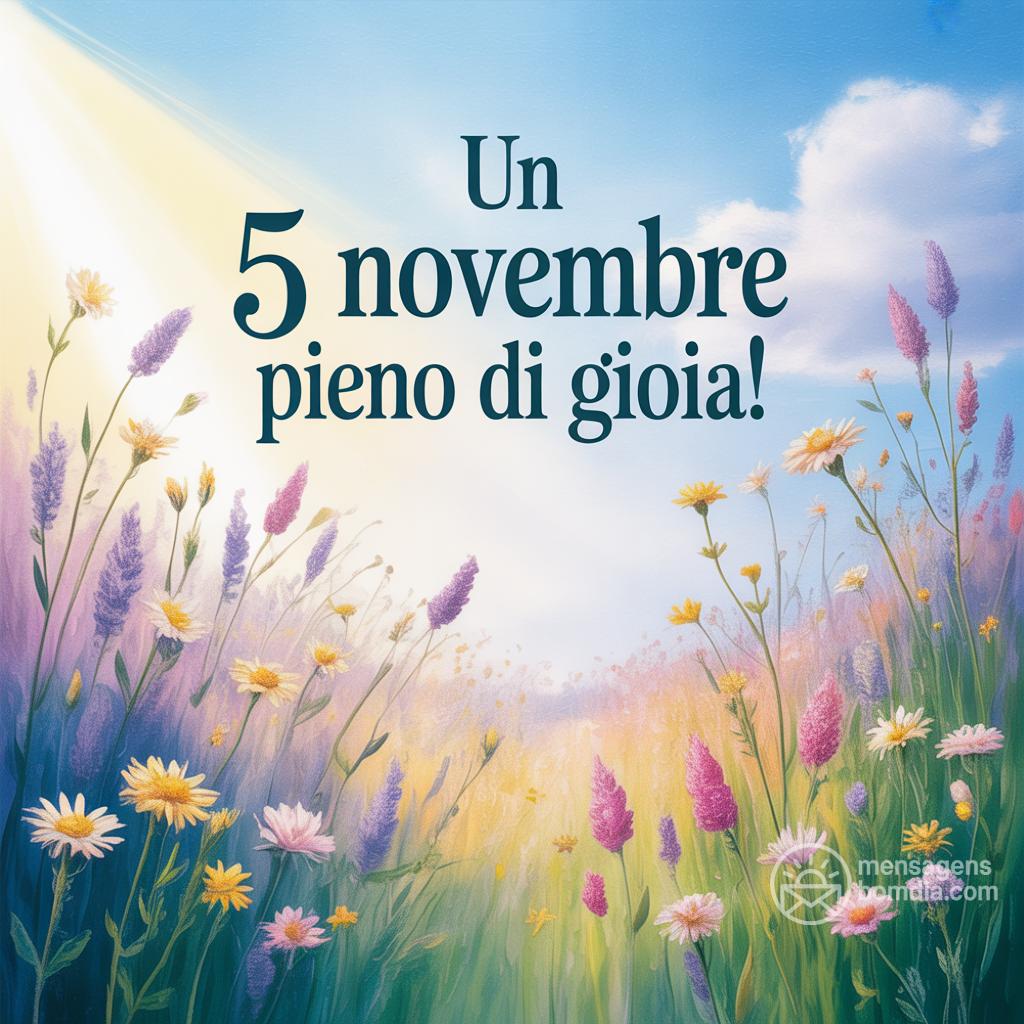 Un  5 novembre  pieno di gioia!