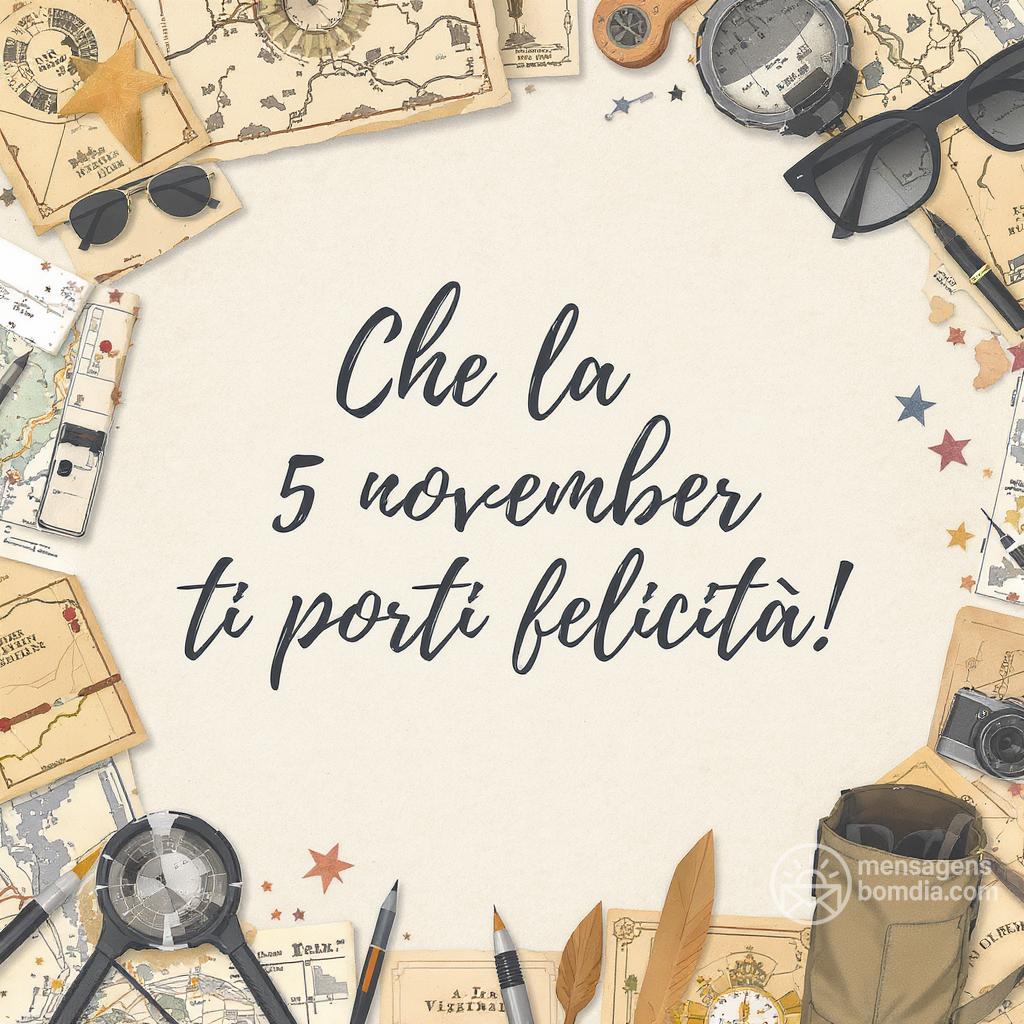 Che la 5 novembre  ti porti felicità!