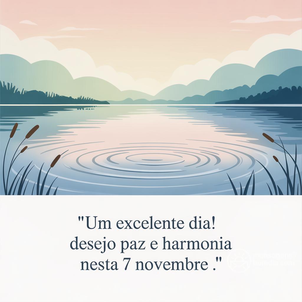 Um excelente dia! Desejo paz e harmonia nesta  7 novembre .