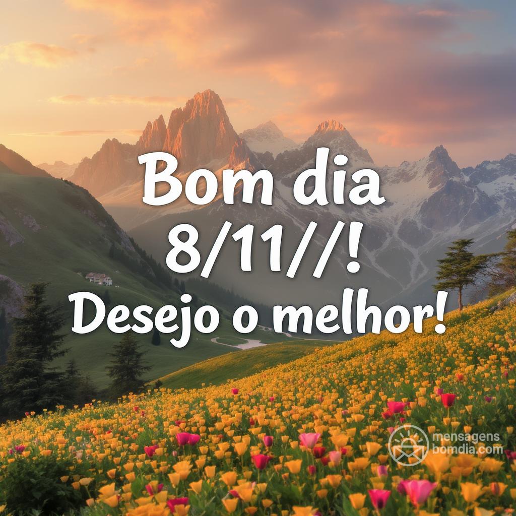 Bom dia,  8/11/! Desejo o melhor!