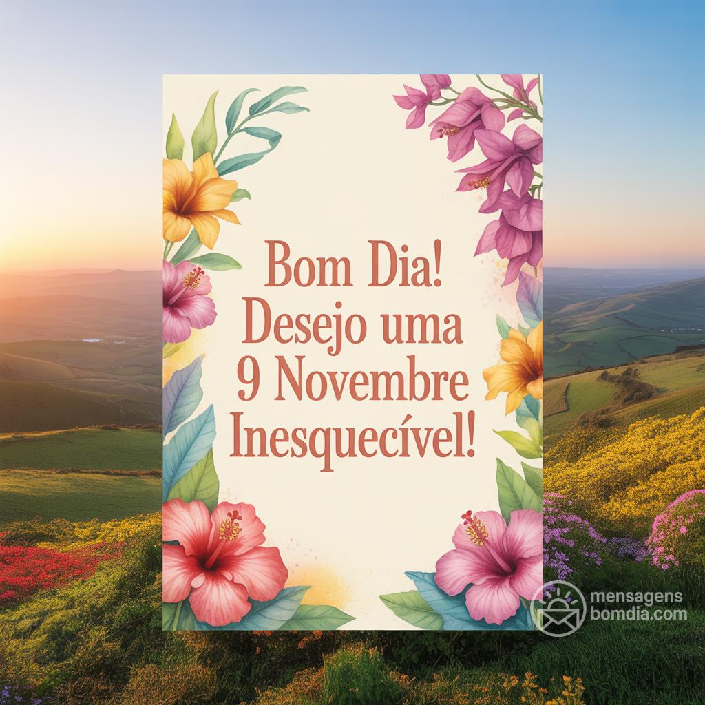 Bom dia! Desejo uma  9 novembre  inesquecível!