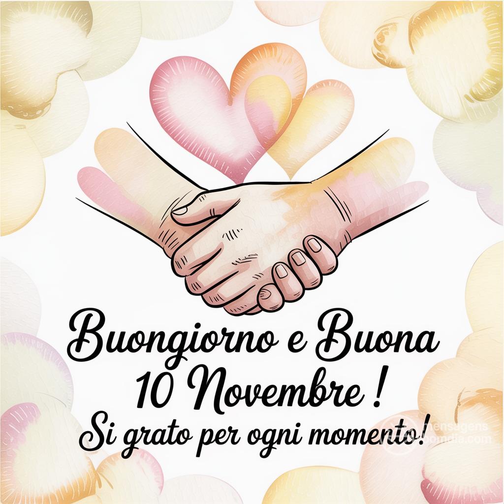 Buongiorno e buona  10 novembre ! Sii grato per ogni momento!