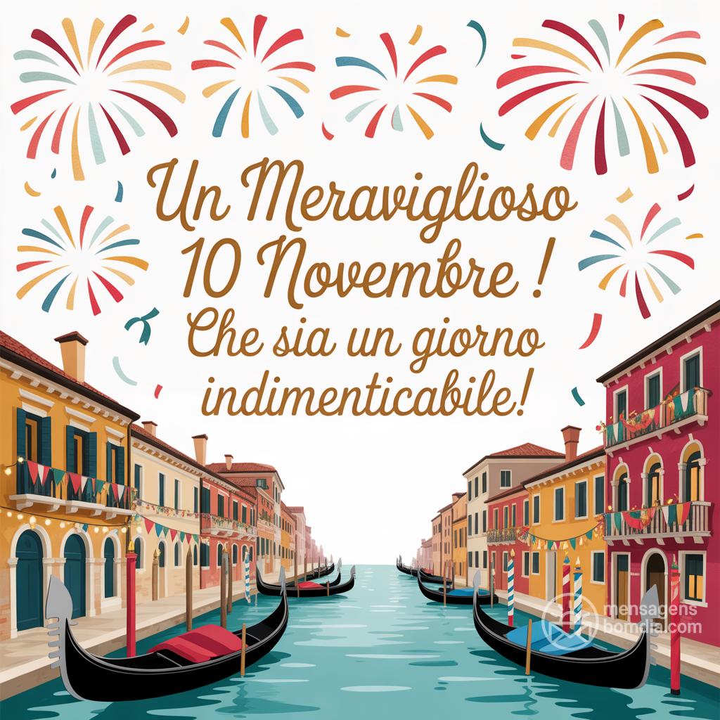Un meraviglioso  10 novembre ! Che sia un giorno indimenticabile!