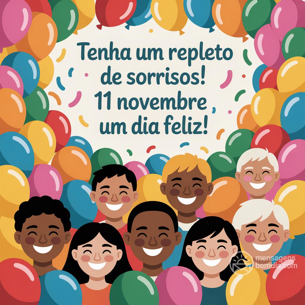 Tenha um  repleto de sorrisos! 11 novembre , um dia feliz!