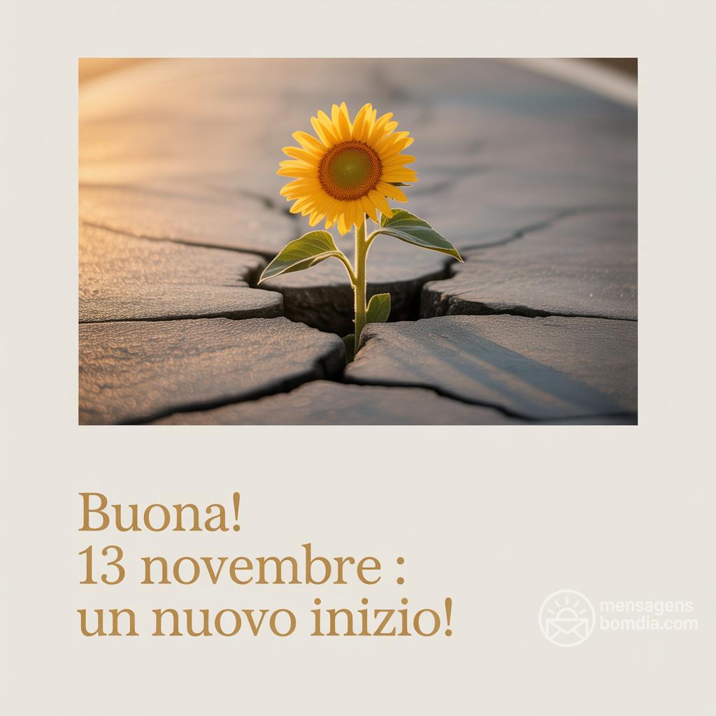 Buona ! 13 novembre : Un nuovo inizio!