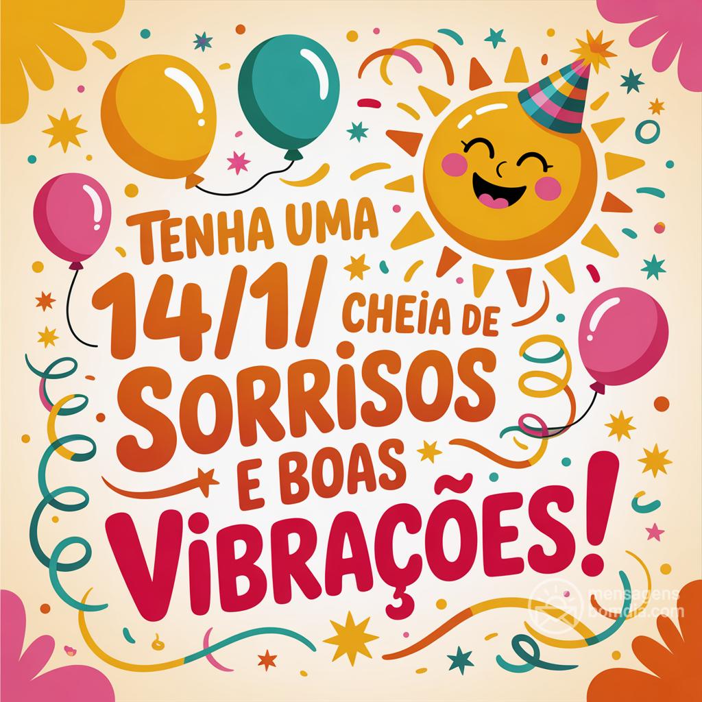Tenha uma  14/11/ cheia de sorrisos e boas vibrações!