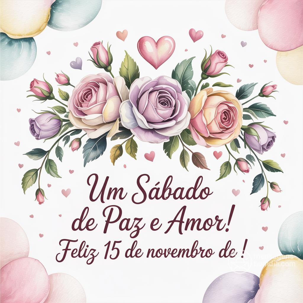 Um sábado de paz e amor! Feliz 15 de novembro de !