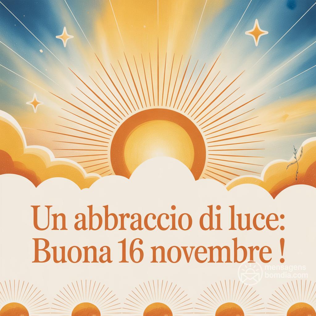 Un abbraccio di luce: buona  16 novembre !