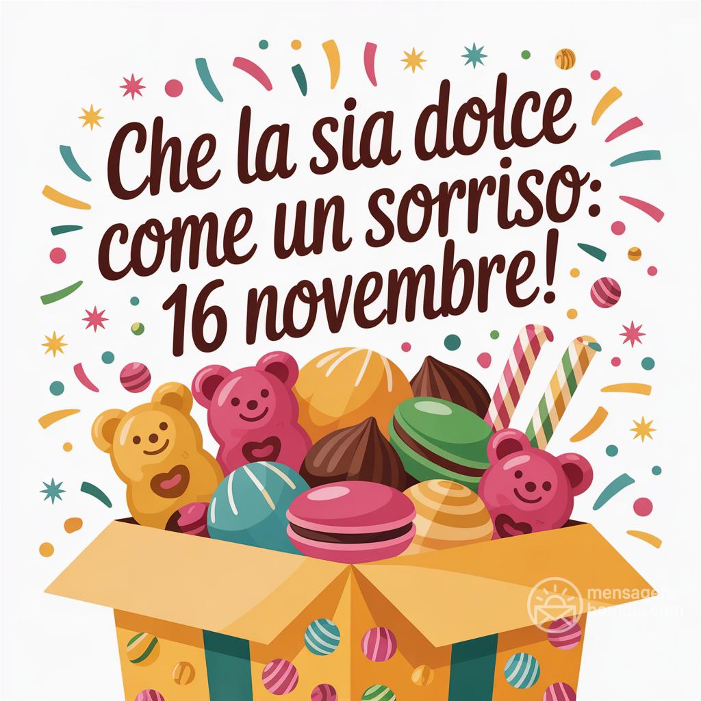 Che la  sia dolce come un sorriso: 16 novembre !
