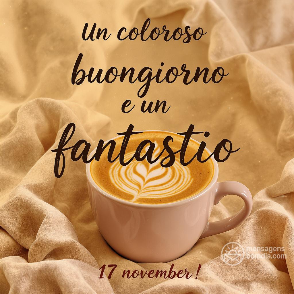 Un caloroso buongiorno e un fantastico  17 novembre !