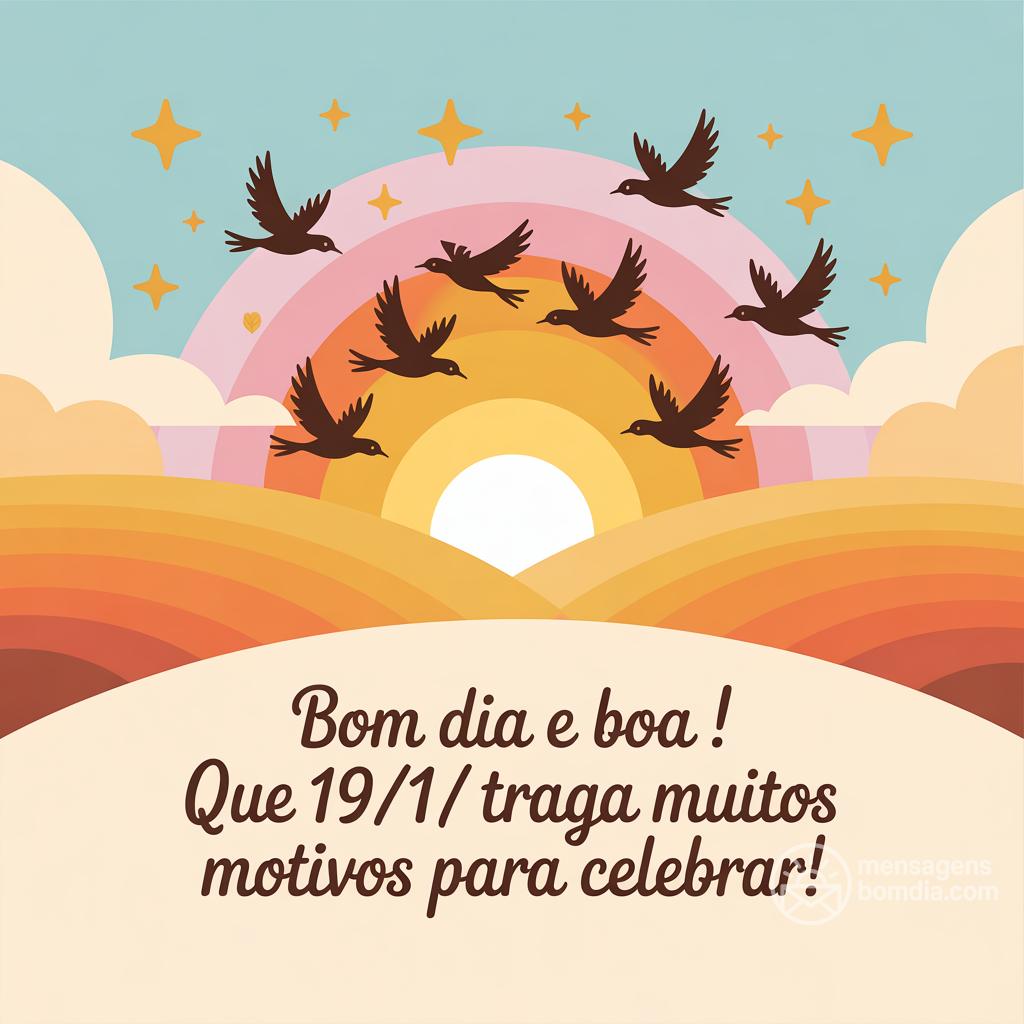 Bom dia e boa ! Que 19/11/ traga muitos motivos para celebrar!