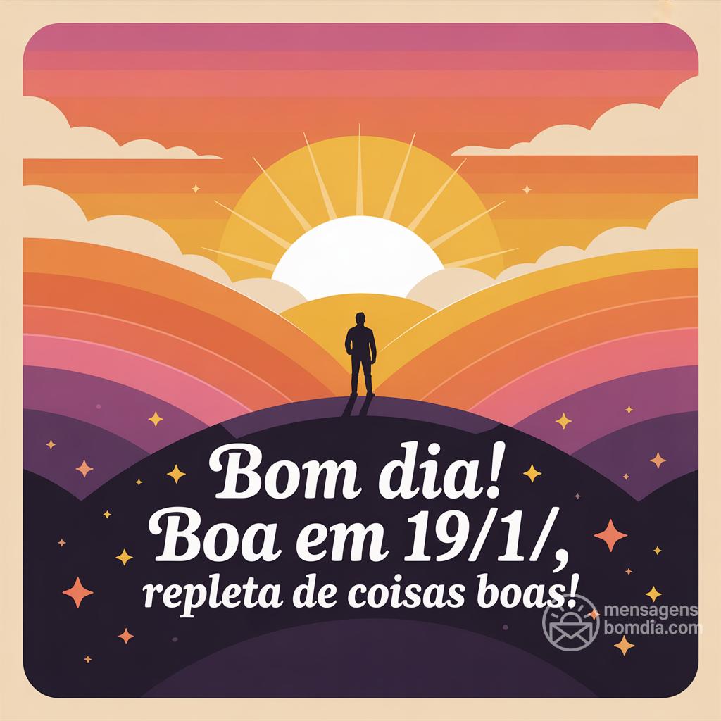 Bom dia! Boa  em 19/11/, repleta de coisas boas!