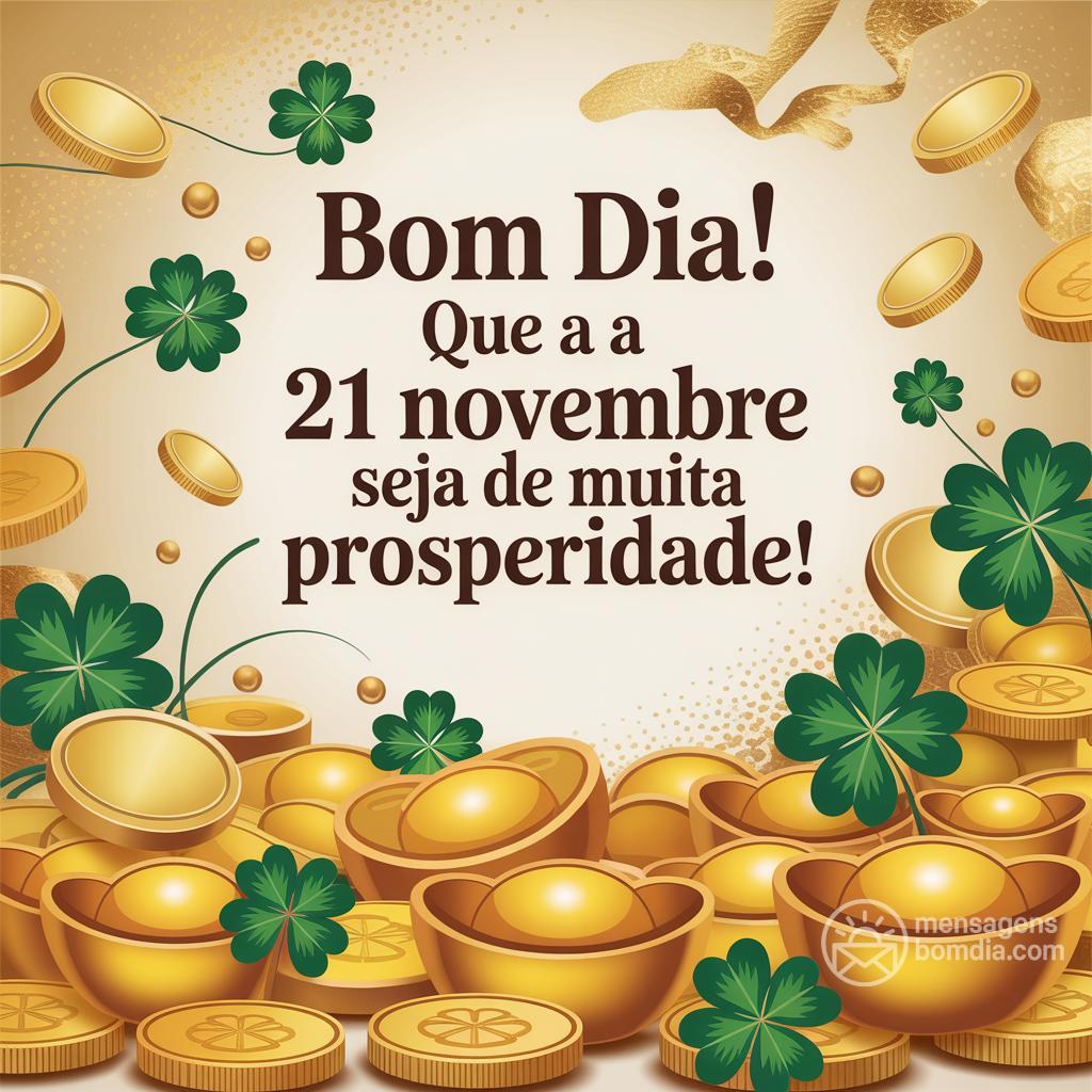 Bom dia! Que a  21 novembre  seja de muita prosperidade!