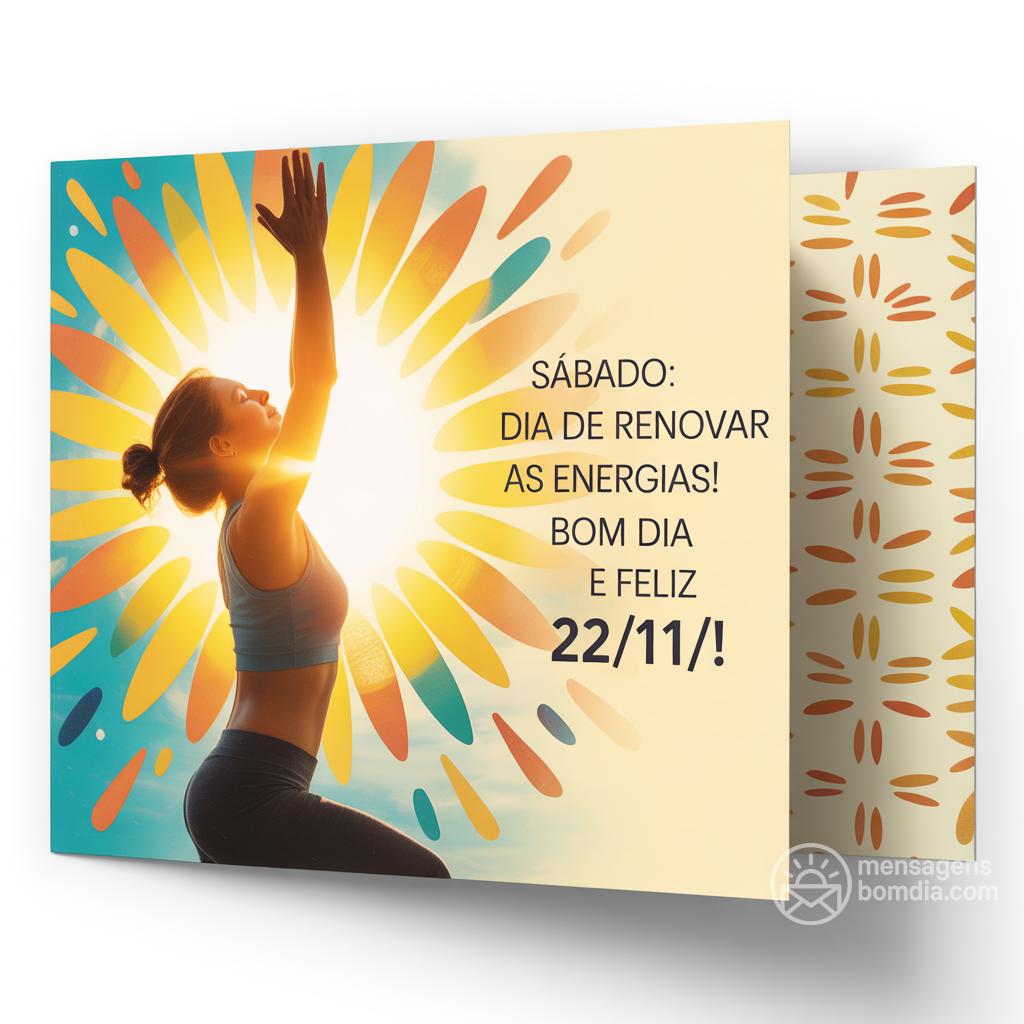 Sábado: dia de renovar as energias! Bom dia e feliz 22/11/!