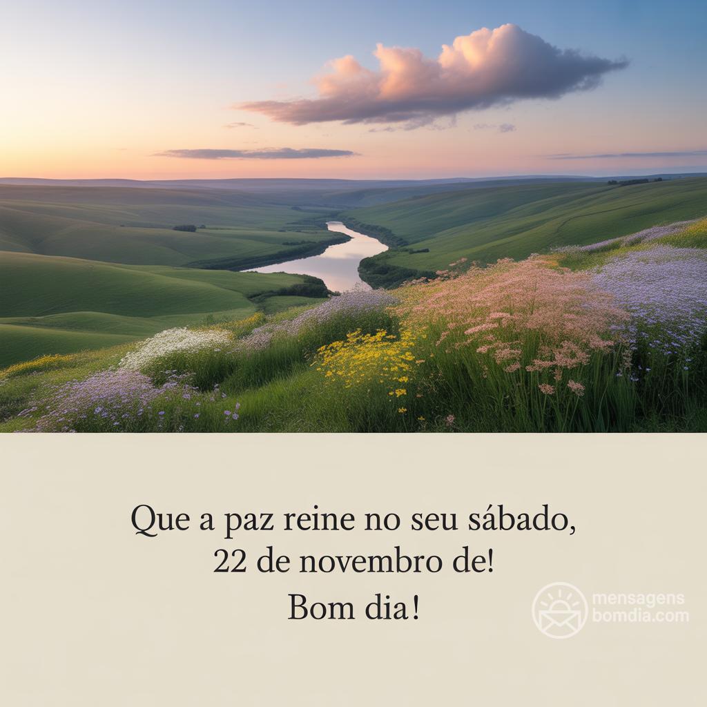 Que a paz reine no seu Sábado, 22 de Novembro de ! Bom dia!