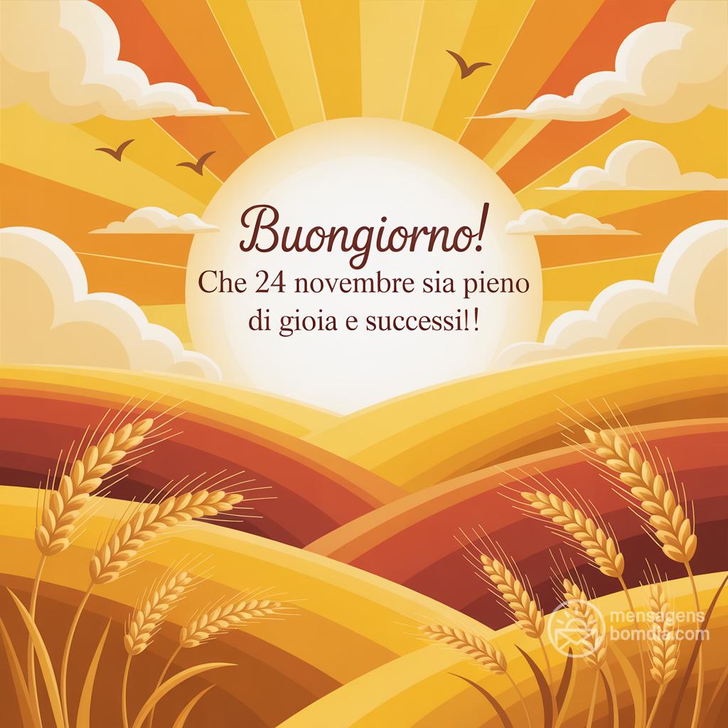 Buongiorno! Che  24 novembre  sia pieno di gioia e successi!
