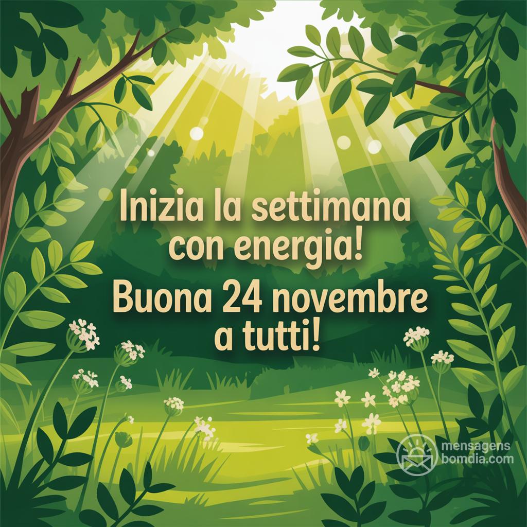 Inizia la settimana con energia! Buona  24 novembre  a tutti!