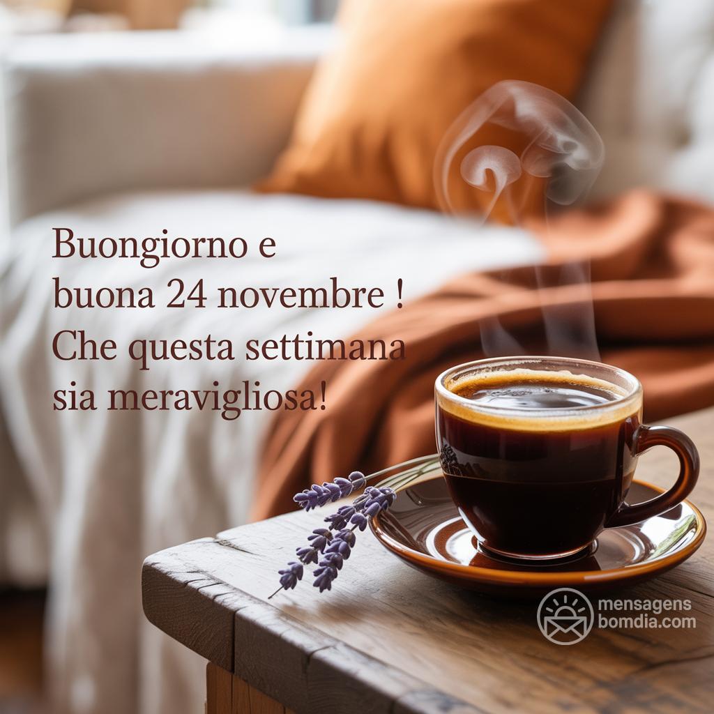 Buongiorno e buona  24 novembre ! Che questa settimana sia meravigliosa!
