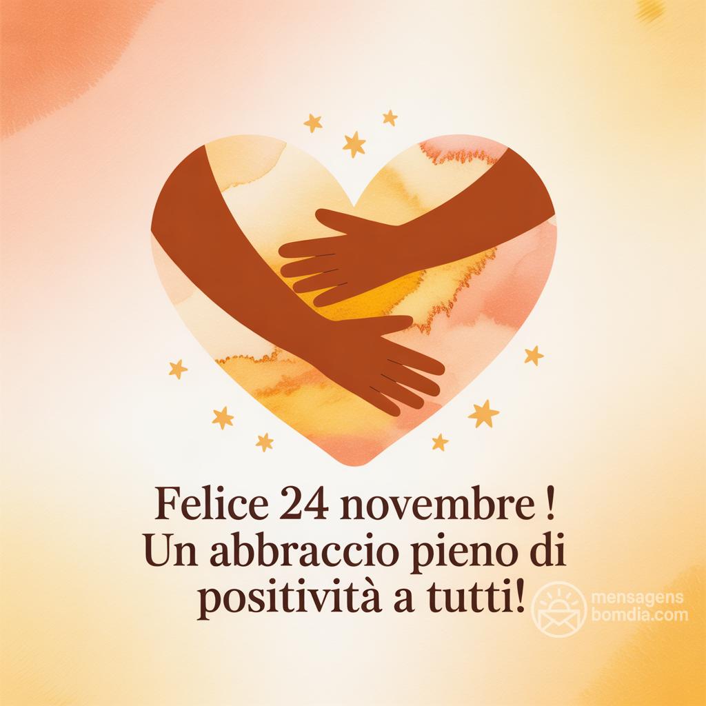 Felice  24 novembre ! Un abbraccio pieno di positività a tutti!