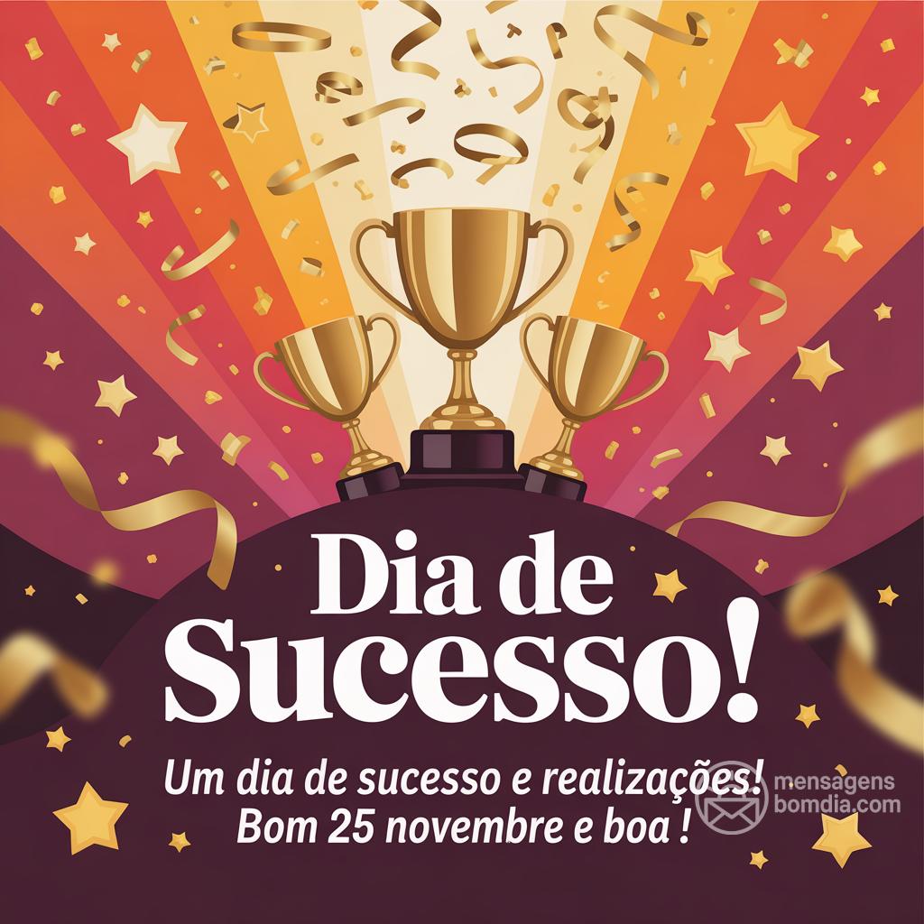 Um dia de sucesso e realizações! Bom 25 novembre  e boa !