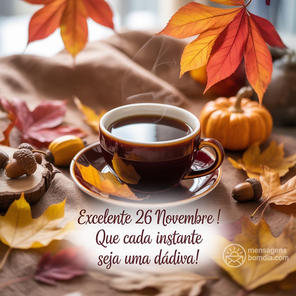 Excelente  26 novembre ! Que cada instante seja uma dádiva!