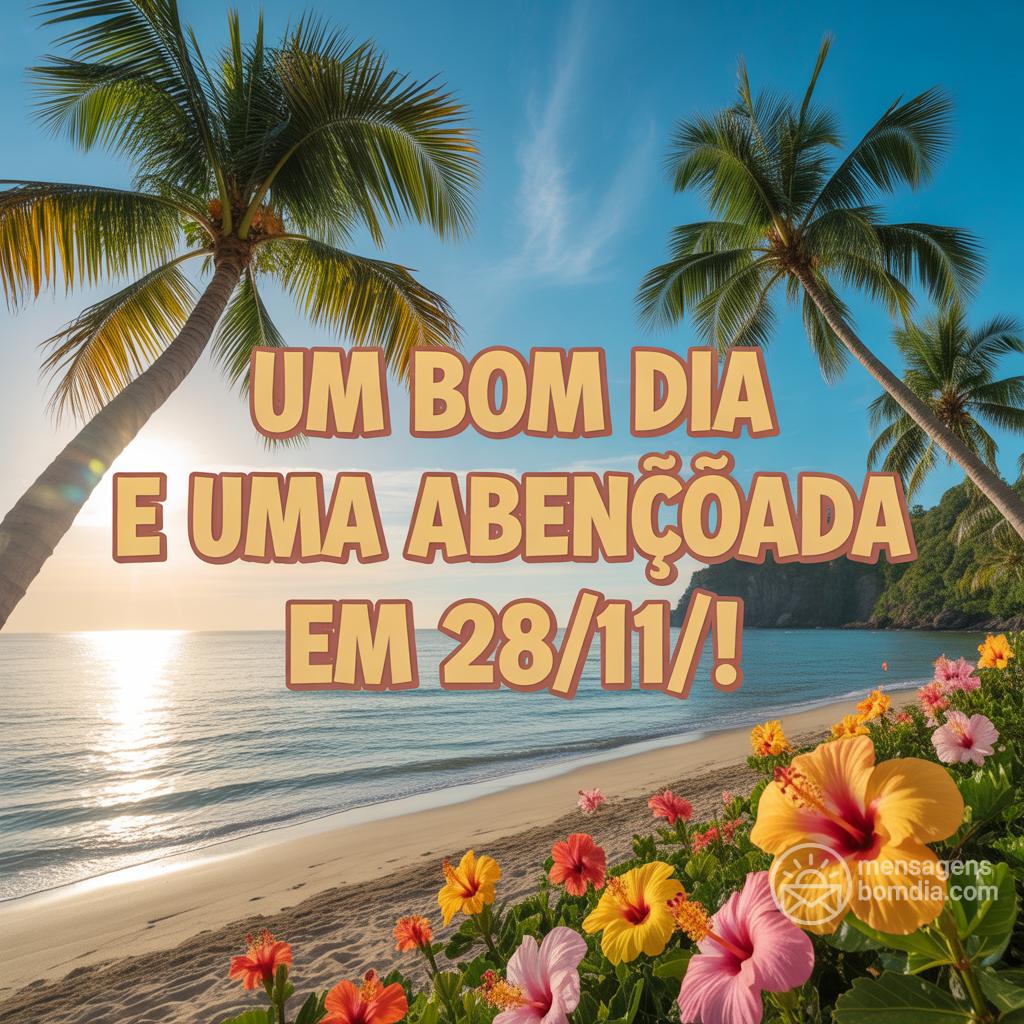 Um bom dia e uma  abençoada em 28/11/!