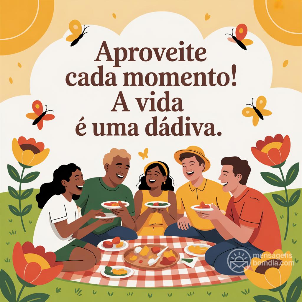 Aproveite cada momento! A vida é uma dádiva.