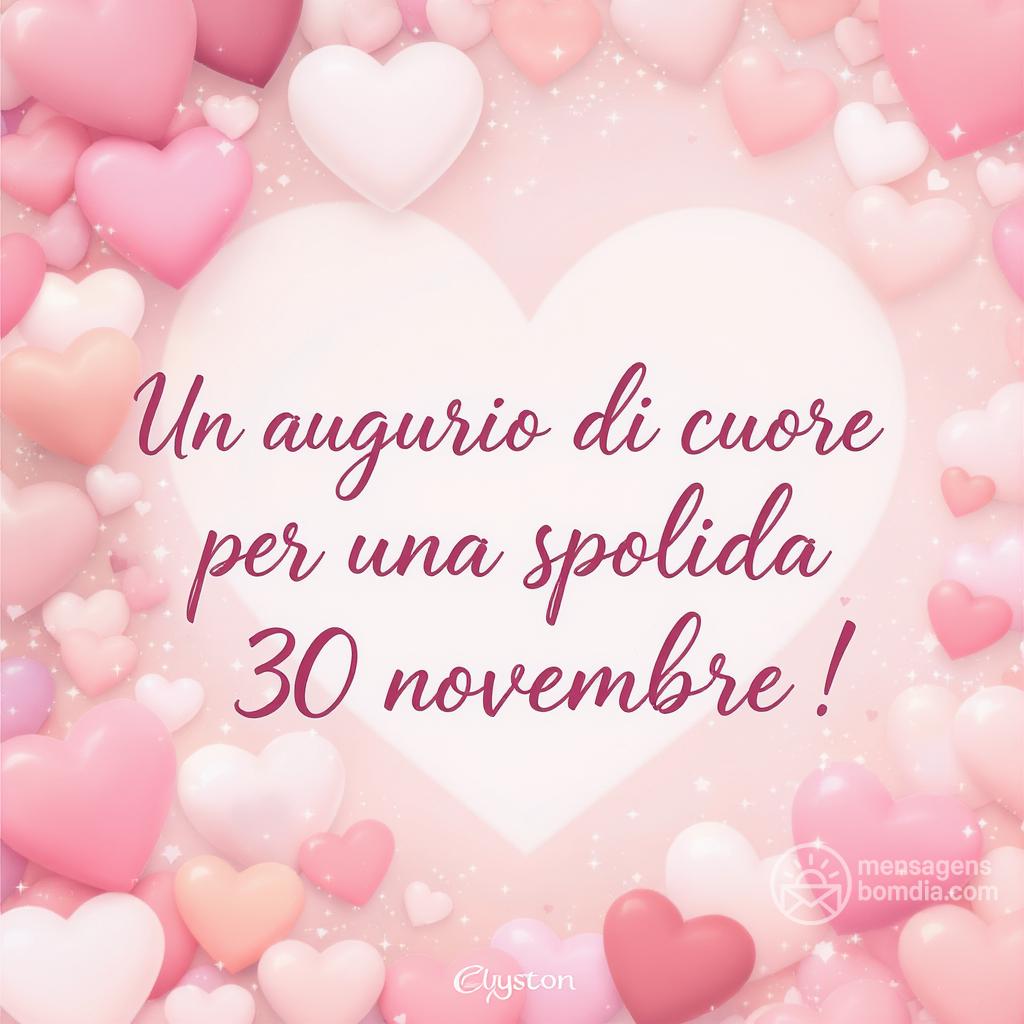 Un augurio di cuore per una splendida  30 novembre !