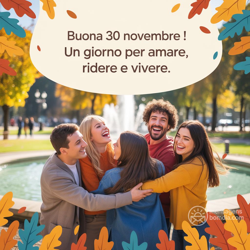Buona  30 novembre ! Un giorno per amare, ridere e vivere.