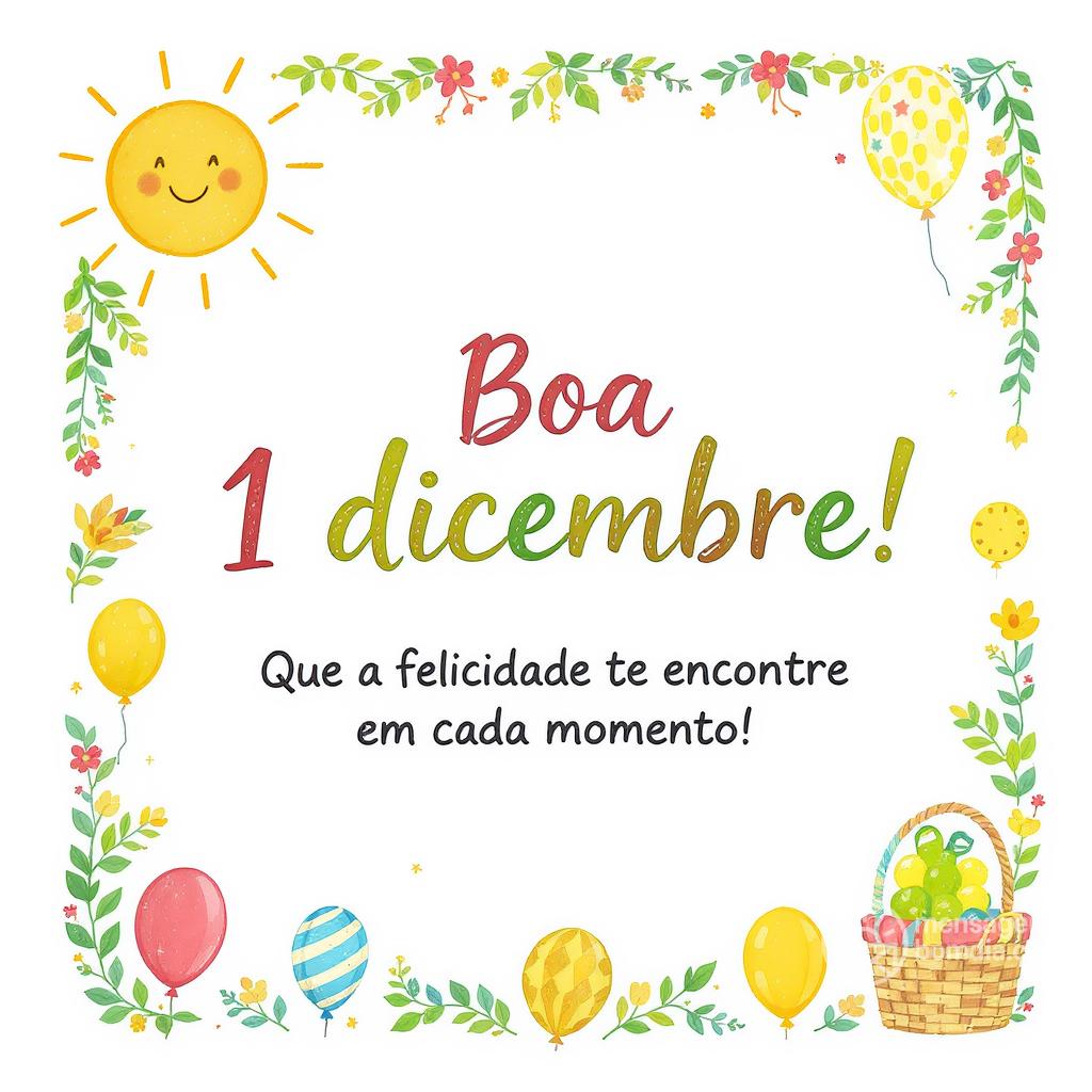 Boa  1 dicembre ! Que a felicidade te encontre em cada momento!
