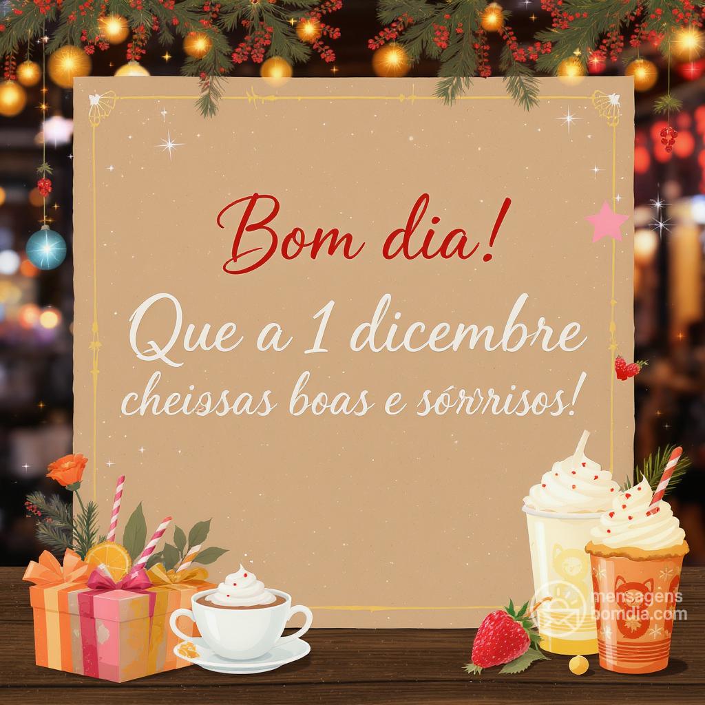 Bom dia! Que a  1 dicembre  seja cheia de coisas boas e sorrisos!