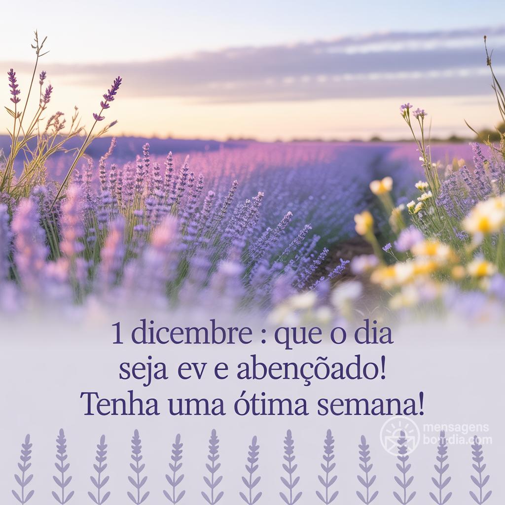 1 dicembre : que o dia seja leve e abençoado! Tenha uma ótima semana!