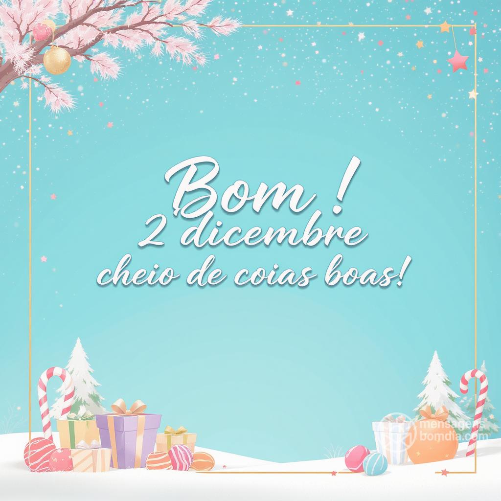 Bom ! 2 dicembre cheio de coisas boas!