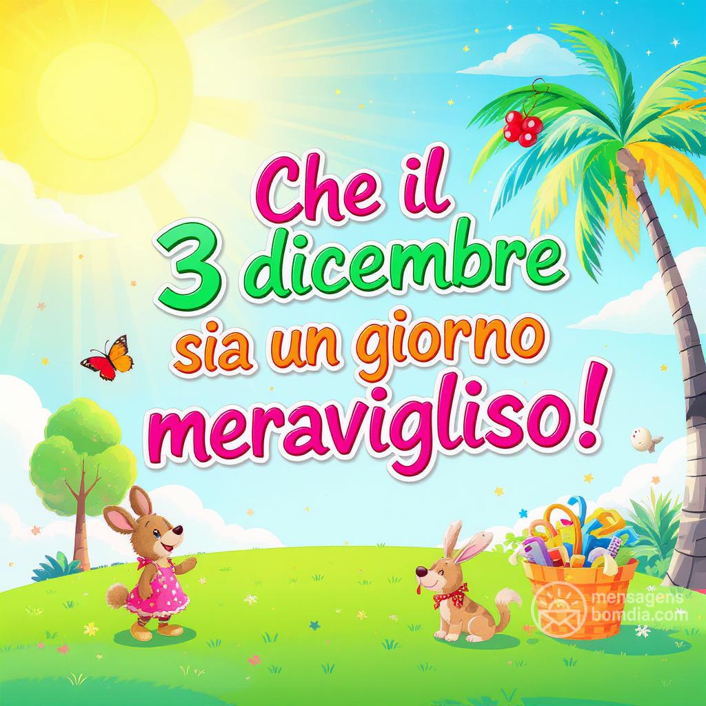 Che il 3 dicembre  sia un giorno meraviglioso!