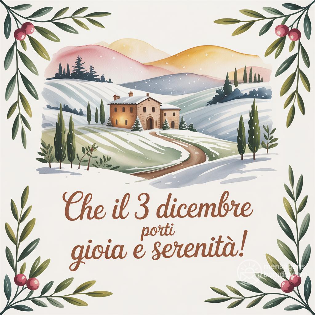 Che il 3 dicembre  porti gioia e serenità!