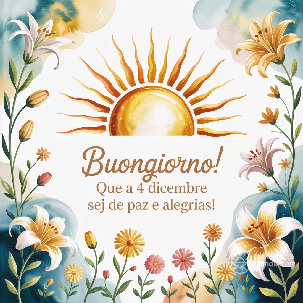 Buongiorno! Que a  4 dicembre  seja de paz e alegrias!